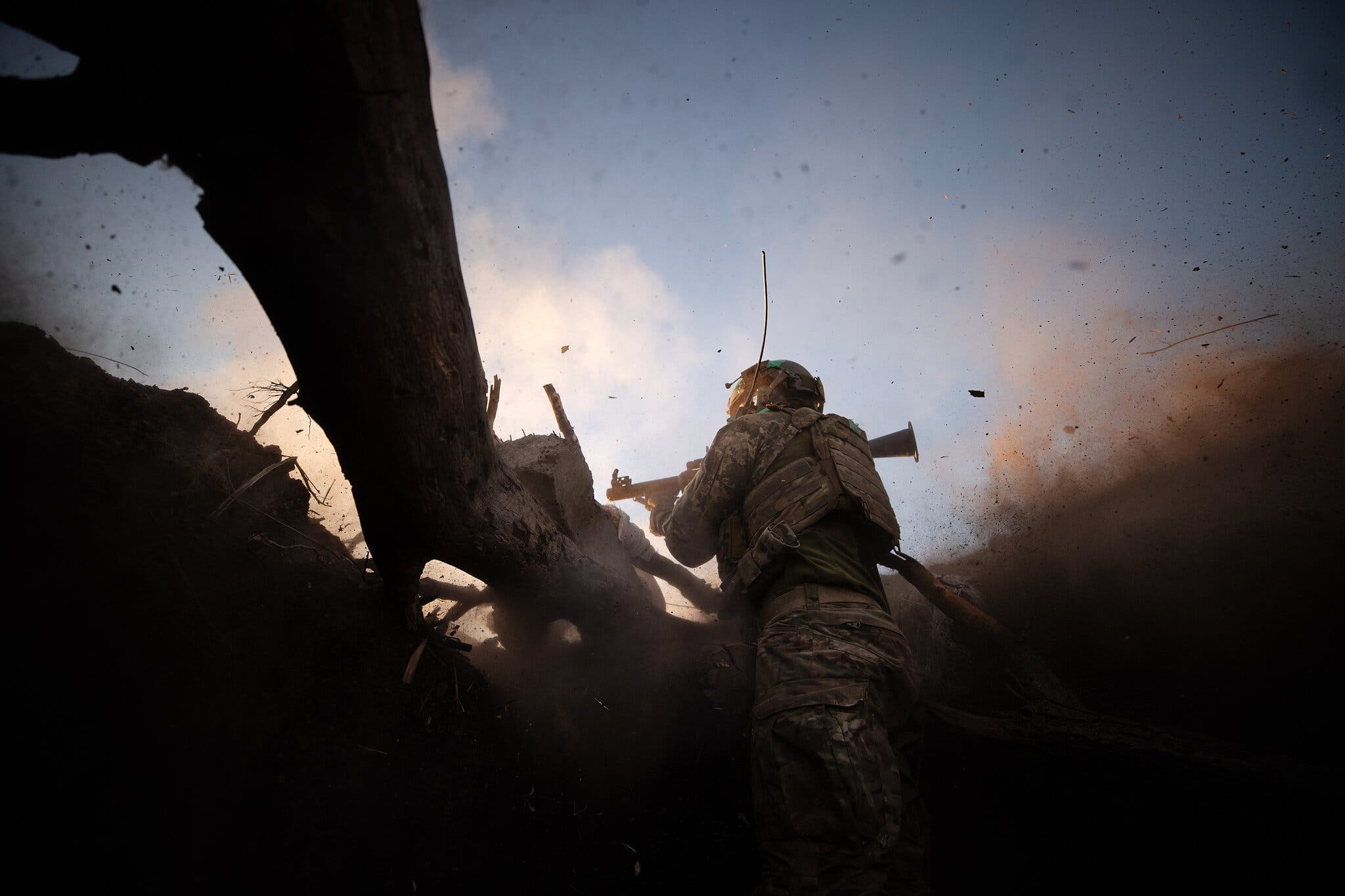 Ukrainian forces in the field